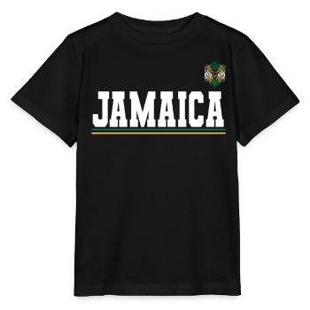Jamaica Jamaika Rasta Raggea Rastafari Flagge - Stanley/Stella Kinder T-Shirt MINI CREATOR  - Schwarz - Vorne - Mikhail (115cm)
