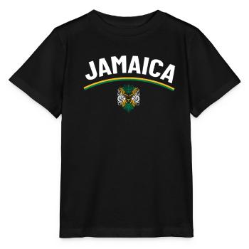 Jamaica Jamaika Rasta Raggea Rastafari Flagge - Stanley/Stella Kinder T-Shirt MINI CREATOR  - Schwarz - Vorne - Mikhail (115cm)