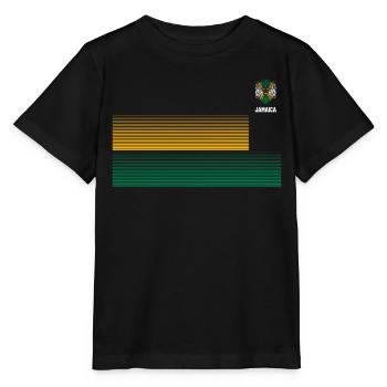 Jamaica Jamaika Rasta Raggea Rastafari Flagge - Stanley/Stella Kinder T-Shirt MINI CREATOR  - Schwarz - Vorne - Mikhail (115cm)