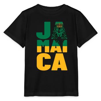 Jamaica Jamaica Rasta Raggea Rastafari Flag - Stanley/Stella MINI CREATOR Kids’ T-Shirt - black - Front - Mikhail (115cm)