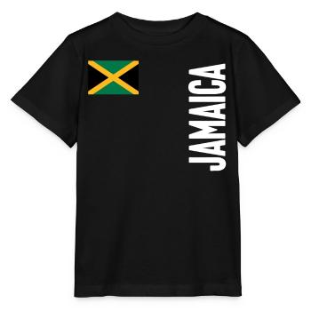 Jamaica Jamaika Rasta Raggea Rastafari Flagge - Stanley/Stella Kinder T-Shirt MINI CREATOR  - Schwarz - Vorne - Mikhail (115cm)