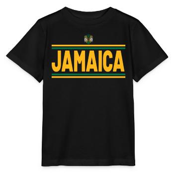 Jamaica Jamaika Rasta Raggea Rastafari Flagge - Stanley/Stella Kinder T-Shirt MINI CREATOR  - Schwarz - Vorne - Mikhail (115cm)