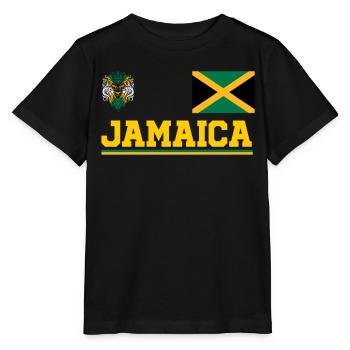 Jamaica Jamaika Rasta Raggea Rastafari Flagge - Stanley/Stella Kinder T-Shirt MINI CREATOR  - Schwarz - Vorne - Mikhail (115cm)