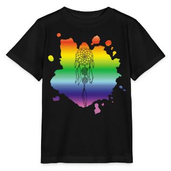 Attrape-rêve multicolore - T-shirt bio MINI CREATOR Stanley/Stella Enfant - noir - Devant - Mikhail (115cm)