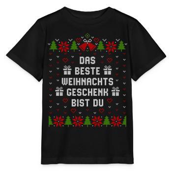 Das beste Weihnachtsgeschenk bist Du - Stanley/Stella Kinder T-Shirt MINI CREATOR  - Schwarz - Vorne - Mikhail (115cm)