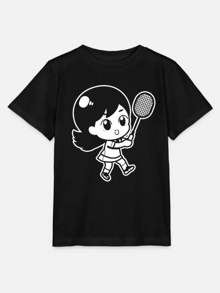 Kleine Badmintonspielerin - Stanley/Stella Kinder T-Shirt MINI CREATOR - Schwarz