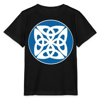 Symbole celte bleu - T-shirt bio MINI CREATOR Stanley/Stella Enfant - noir - Devant - Mikhail (115cm)