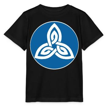 Fleur celte bleu - T-shirt bio MINI CREATOR Stanley/Stella Enfant - noir - Devant - Mikhail (115cm)