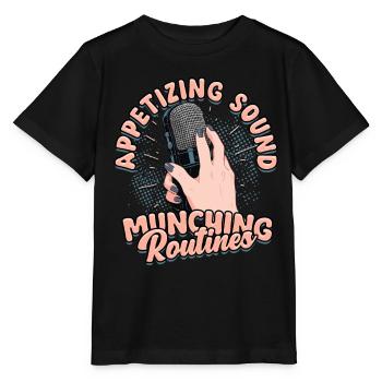 ASMR Whispering Appetizing Sound Munching Routines - Stanley/Stella MINI CREATOR Kids’ T-Shirt - black - Front - Mikhail (115cm)