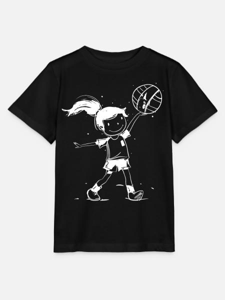 Volleyballerin Mädchen - Stanley/Stella Kinder T-Shirt MINI CREATOR - Schwarz