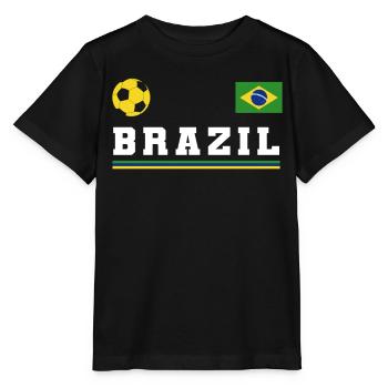 Brésil Brésil Maillot brésilien Rio de Janeiro - T-shirt bio MINI CREATOR Stanley/Stella Enfant - noir - Devant - Mikhail (115cm)