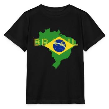 Brésil Brésil Maillot brésilien Rio de Janeiro - T-shirt bio MINI CREATOR Stanley/Stella Enfant - noir - Devant - Mikhail (115cm)
