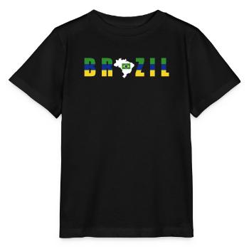 Brésil Brésil Maillot brésilien Rio de Janeiro - T-shirt bio MINI CREATOR Stanley/Stella Enfant - noir - Devant - Mikhail (115cm)