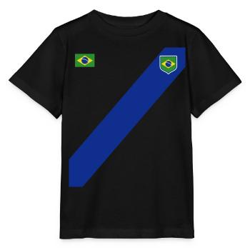 Brésil Brésil Maillot brésilien Rio de Janeiro - T-shirt bio MINI CREATOR Stanley/Stella Enfant - noir - Devant - Mikhail (115cm)