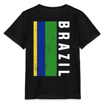 Brésil Brésil Maillot brésilien Rio de Janeiro - T-shirt bio MINI CREATOR Stanley/Stella Enfant - noir - Devant - Mikhail (115cm)