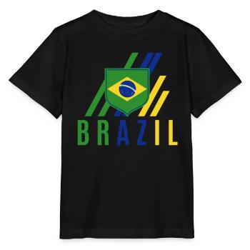 Brésil Brésil Maillot brésilien Rio de Janeiro - T-shirt bio MINI CREATOR Stanley/Stella Enfant - noir - Devant - Mikhail (115cm)