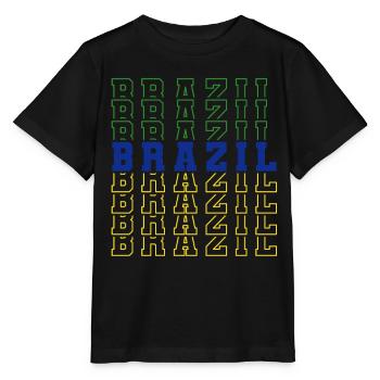 Brazil Brazil shirt Brazilian Rio de Janeirao - Stanley/Stella MINI CREATOR Kids’ T-Shirt - black - Front - Mikhail (115cm)