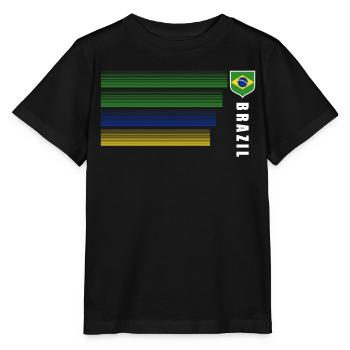 Brésil Brésil Maillot brésilien Rio de Janeiro - T-shirt bio MINI CREATOR Stanley/Stella Enfant - noir - Devant - Mikhail (115cm)