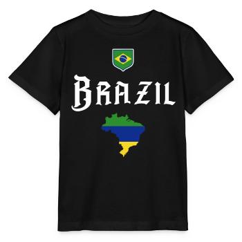 Brésil Brésil Maillot brésilien Rio de Janeiro - T-shirt bio MINI CREATOR Stanley/Stella Enfant - noir - Devant - Mikhail (115cm)