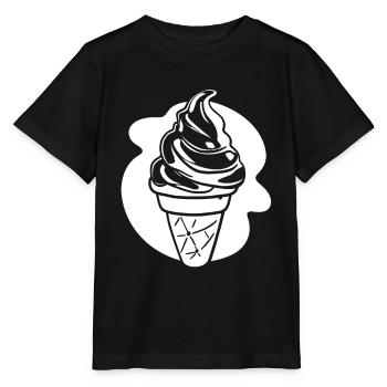 Eiscreme Zeichnung - Stanley/Stella Kinder T-Shirt MINI CREATOR  - Schwarz - Vorne - Mikhail (115cm)