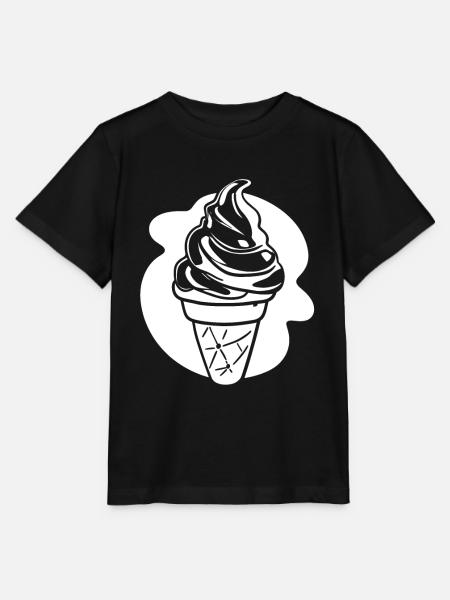 Eiscreme Zeichnung - Stanley/Stella Kinder T-Shirt MINI CREATOR  - Schwarz