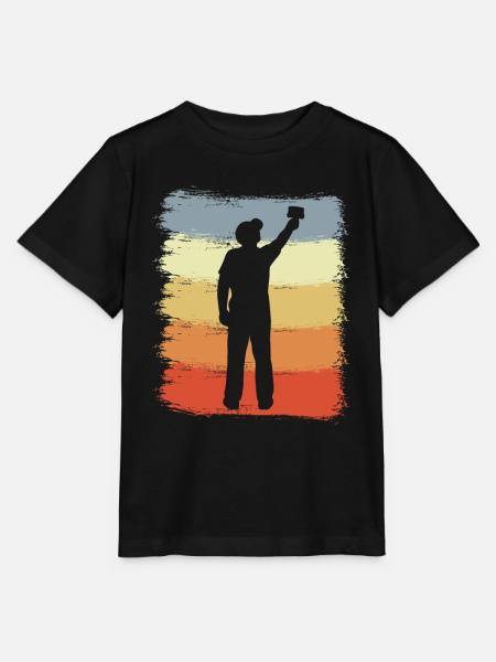 Maler Retro Look - Stanley/Stella Kinder T-Shirt MINI CREATOR - Schwarz