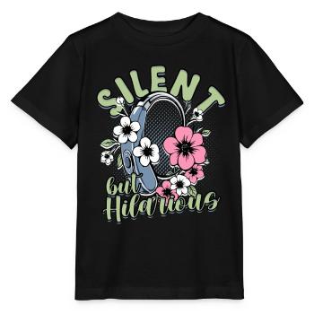 Malentendant Perte auditive Silencieux mais hilarant - T-shirt bio MINI CREATOR Stanley/Stella Enfant - noir - Devant - Mikhail (115cm)