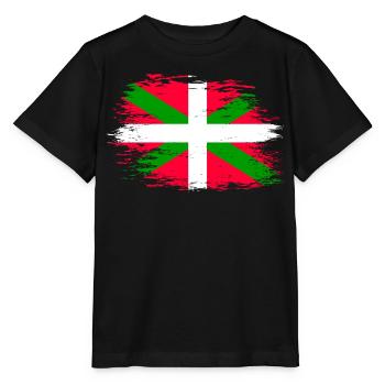 Baskische Flagge used - Stanley/Stella Kinder T-Shirt MINI CREATOR  - Schwarz - Vorne - Mikhail (115cm)