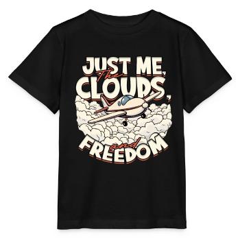 Premier pilote de vol en solo - T-shirt bio MINI CREATOR Stanley/Stella Enfant - noir - Devant - Mikhail (115cm)