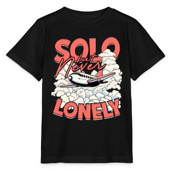 Premier pilote de vol solo en solo mais jamais seul - T-shirt bio MINI CREATOR Stanley/Stella Enfant - noir - Devant - Mikhail (115cm)