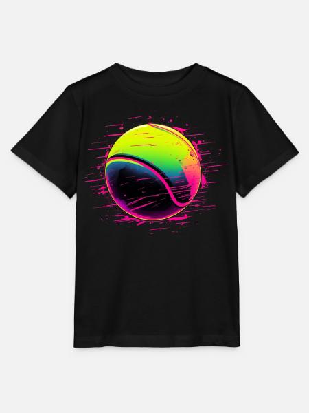 Tennisball Synthwave Stil - Stanley/Stella Kinder T-Shirt MINI CREATOR - Schwarz
