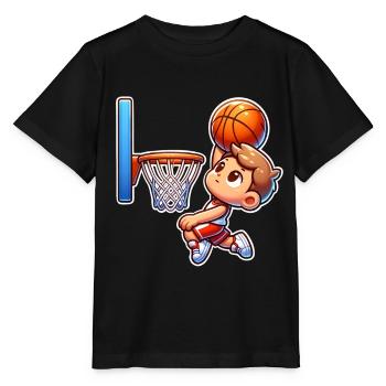 Basketball - Stanley/Stella Kinder T-Shirt MINI CREATOR  - Schwarz - Vorne - Mikhail (115cm)