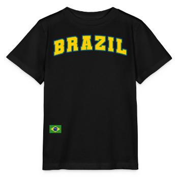 Brésil Brésil Maillot brésilien Rio de Janeiro - T-shirt bio MINI CREATOR Stanley/Stella Enfant - noir - Devant - Mikhail (115cm)