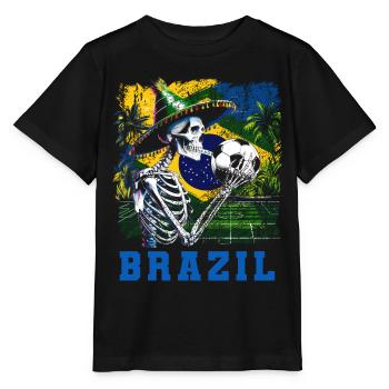 Brésil Brésil Maillot brésilien Rio de Janeiro - T-shirt bio MINI CREATOR Stanley/Stella Enfant - noir - Devant - Mikhail (115cm)