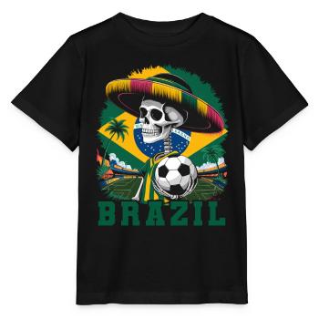 Brésil Brésil Maillot brésilien Rio de Janeiro - T-shirt bio MINI CREATOR Stanley/Stella Enfant - noir - Devant - Mikhail (115cm)