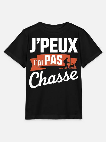 J peux pas j ai Chasse - T-shirt bio MINI CREATOR Stanley/Stella Enfant - noir