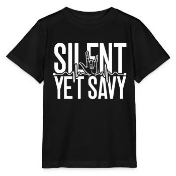 Malentendant Perte auditive soudaine Silencieux mais avisé - T-shirt bio MINI CREATOR Stanley/Stella Enfant - noir - Devant - Mikhail (115cm)