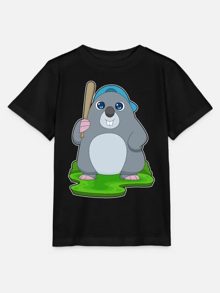 Maulwurf Baseball Baseballschläger - Stanley/Stella Kinder T-Shirt MINI CREATOR - Schwarz