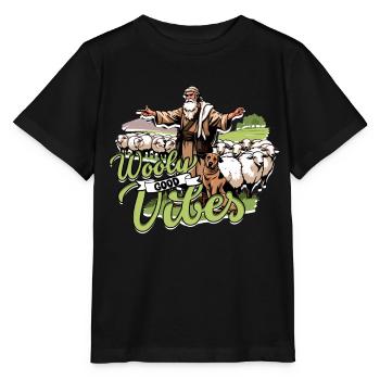 Shepherd Sheep Sheep Shepherd - Stanley/Stella MINI CREATOR Kids’ T-Shirt - black - Front - Mikhail (115cm)