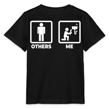 Installateur Strichmännchen - Stanley/Stella Kinder T-Shirt MINI CREATOR  - Schwarz - Vorne - Mikhail (115cm)