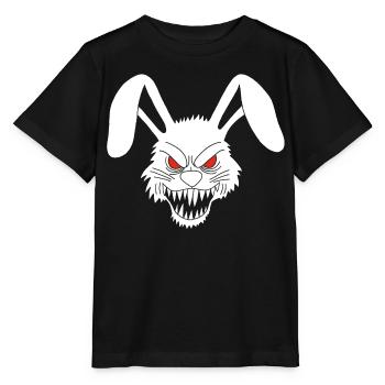 Lapin blanc démoniaque - T-shirt bio MINI CREATOR Stanley/Stella Enfant - noir - Devant - Mikhail (115cm)