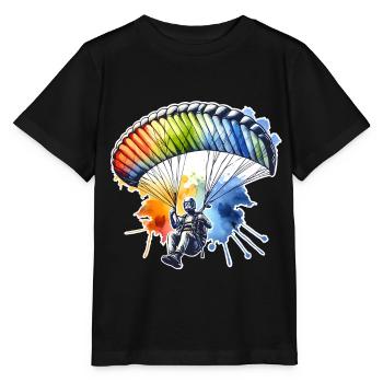 Paragliding - Stanley/Stella Kinder T-Shirt MINI CREATOR  - Schwarz - Vorne - Mikhail (115cm)