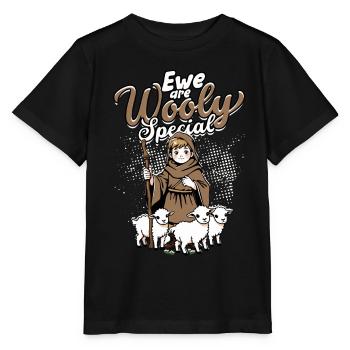 Shepherd Sheep Sheep Shepherd - Stanley/Stella MINI CREATOR Kids’ T-Shirt - black - Front - Mikhail (115cm)
