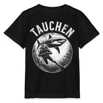 Tauchen Taucher - Stanley/Stella Kinder T-Shirt MINI CREATOR  - Schwarz - Vorne - Mikhail (115cm)