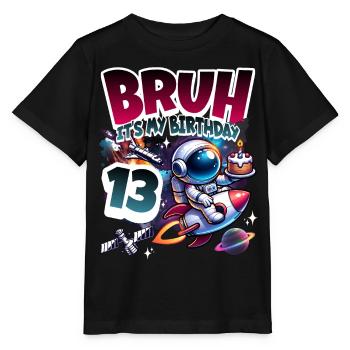 13e anniversaire de l’astronaute Espace - T-shirt bio MINI CREATOR Stanley/Stella Enfant - noir - Devant - Mikhail (115cm)