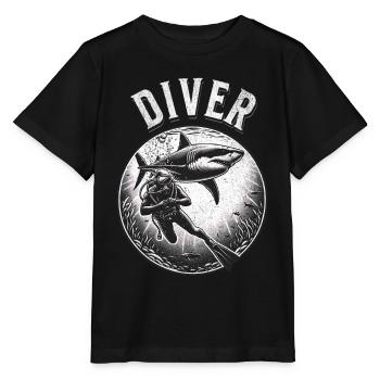 Tauchen Taucher - Stanley/Stella Kinder T-Shirt MINI CREATOR  - Schwarz - Vorne - Mikhail (115cm)