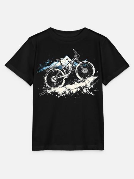 Mountainbiking Illustration - Stanley/Stella Kinder T-Shirt MINI CREATOR  - Schwarz