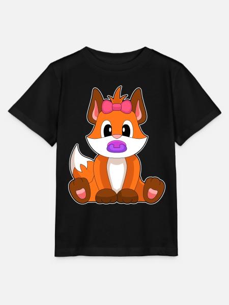 Fuchs Baby Schnuller - Stanley/Stella Kinder T-Shirt MINI CREATOR  - Schwarz