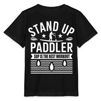 Stand Up Paddler - Stanley/Stella Kinder T-Shirt MINI CREATOR  - Schwarz - Vorne - Mikhail (115cm)