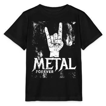 Metal Forever - Musik - Spruch - T-shirt bio MINI CREATOR Stanley/Stella Enfant - noir - Devant - Mikhail (115cm)
